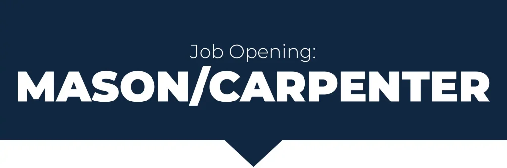 Featured Banner Image of a Mason/Carpenter in a job post.